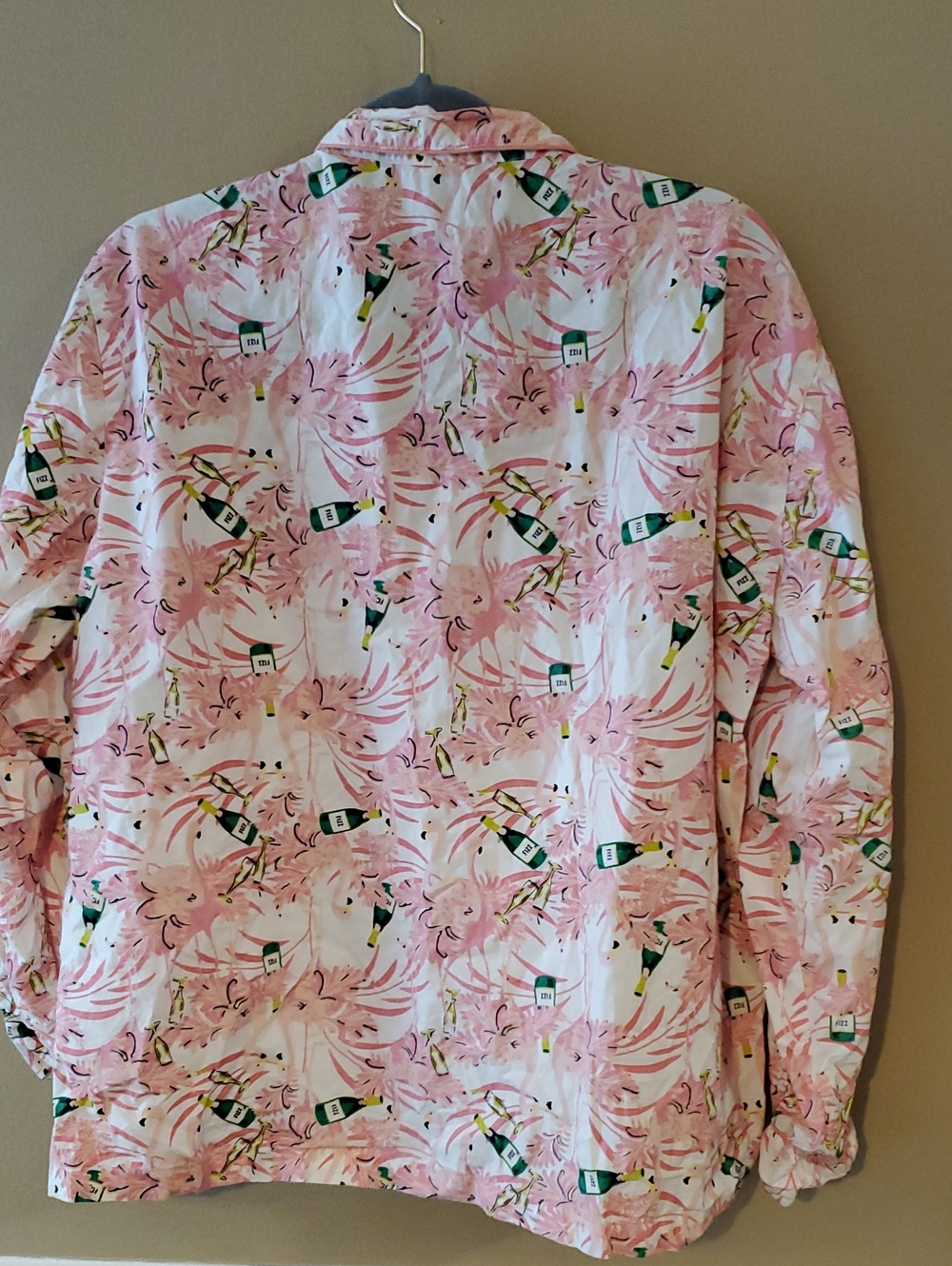 8 Oak Lane Flamingo Bubbly Long Sleeve Shorts Pajama Set Size L/XL - Picture 4 of 8